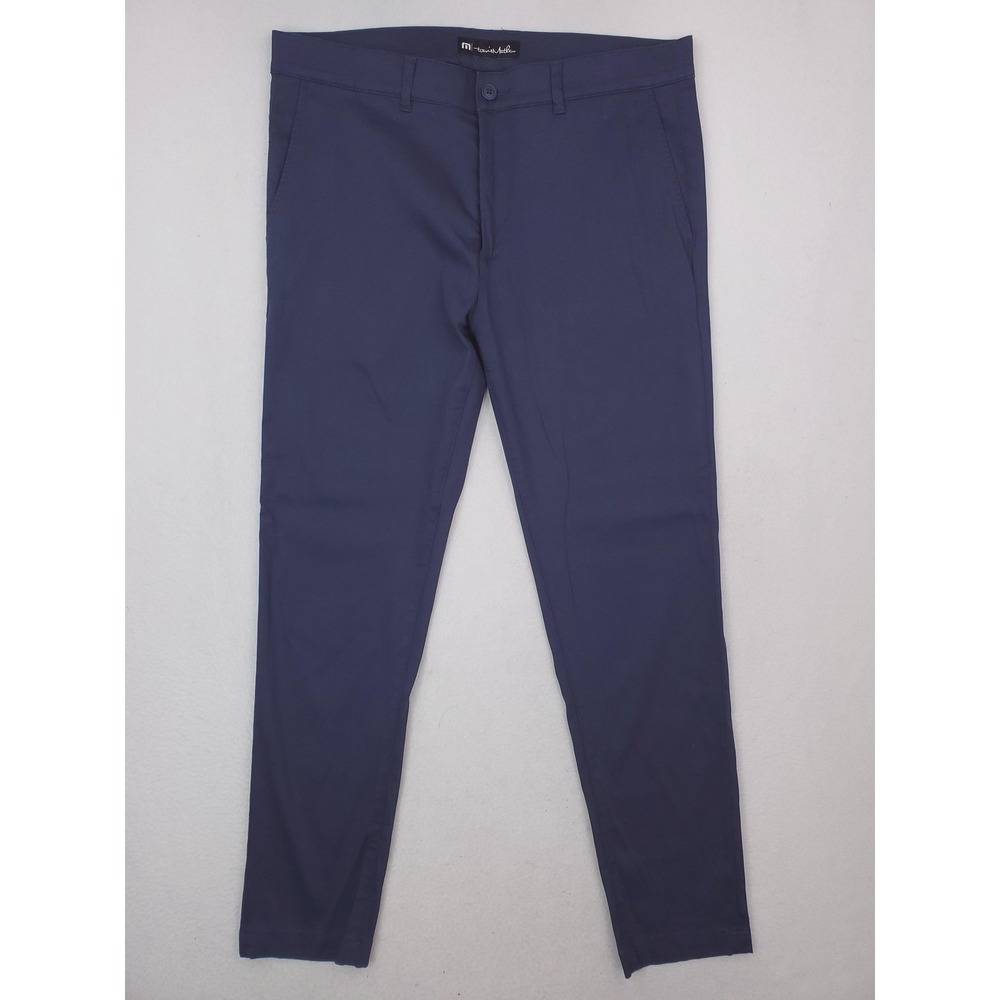 Travis Mathew Pants Mens 36x32* Blue Slim Stretch Chino Golf Casual Performance